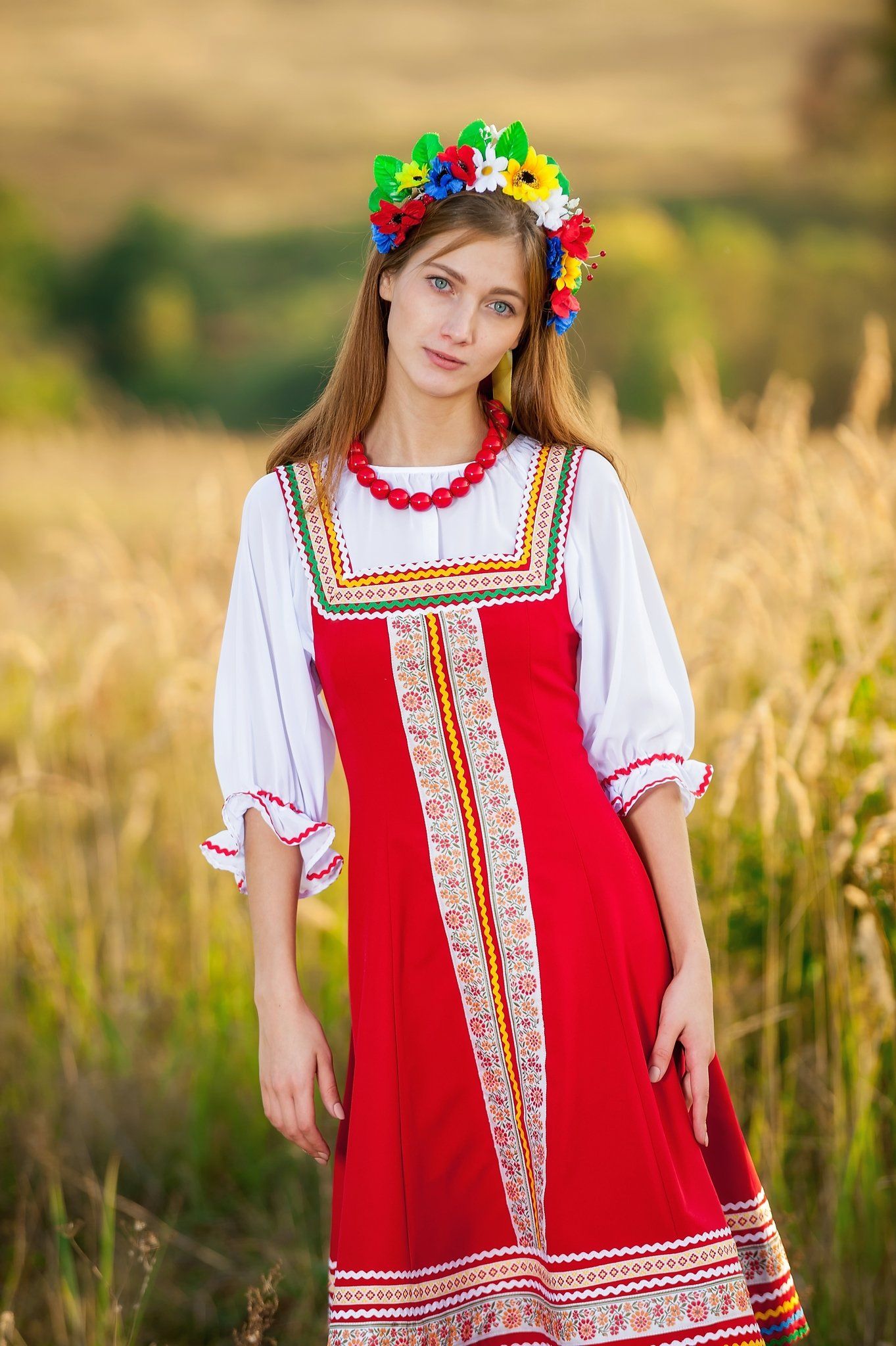 Women in Slavic costumes in Daqing