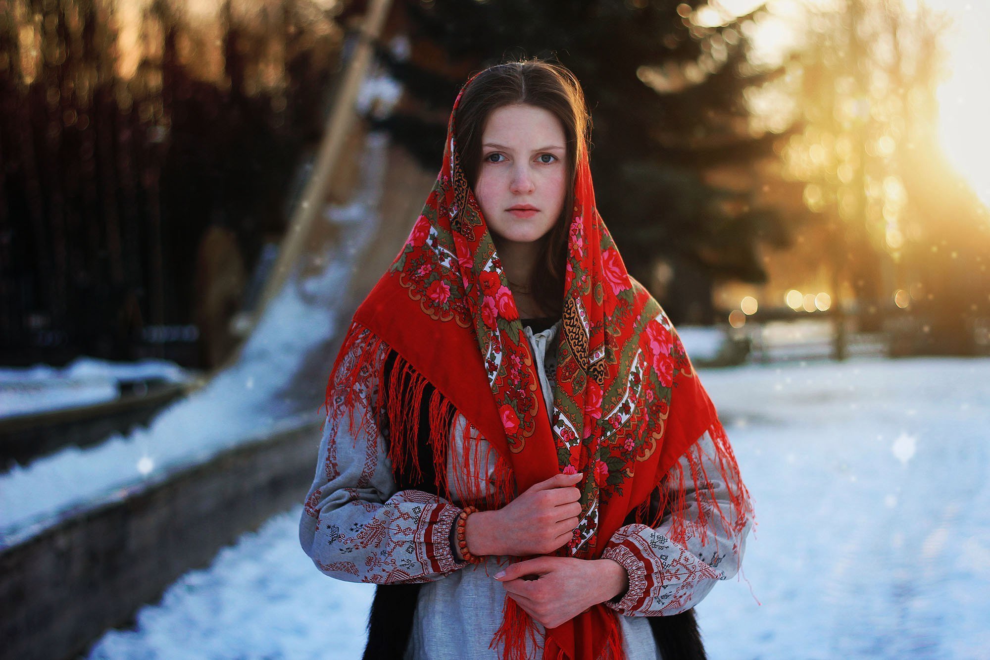 Girls in Slavic costumes in Daqing
