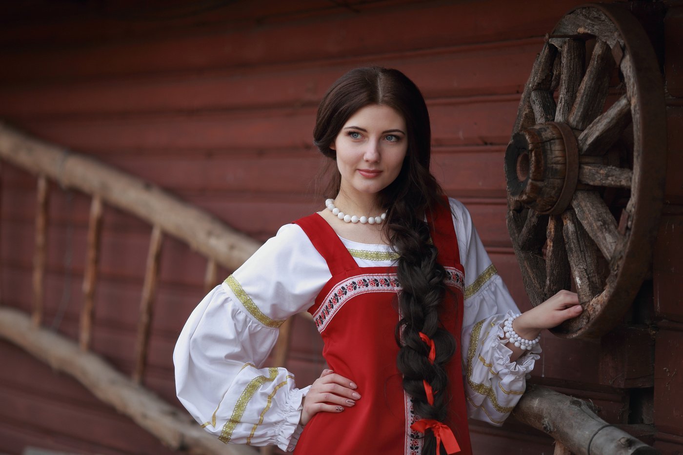 Girls in Slavic costumes in Daqing