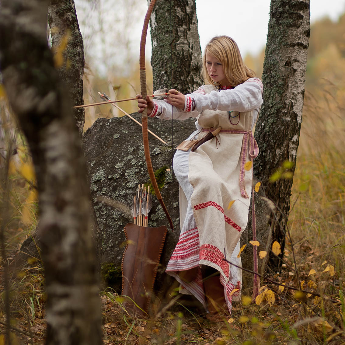 Sexy photo Girls in Slavic costumes in Daqing